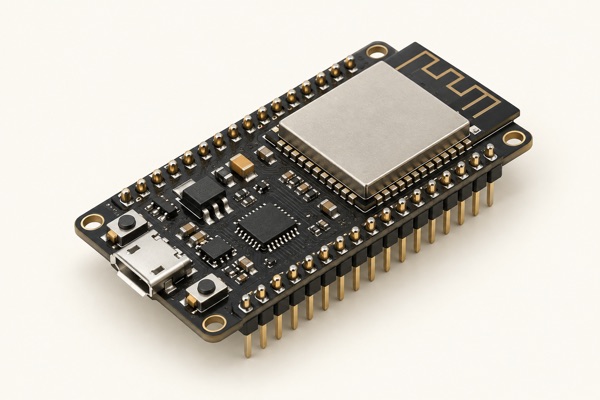 Illustration of a classic ESP32 development board